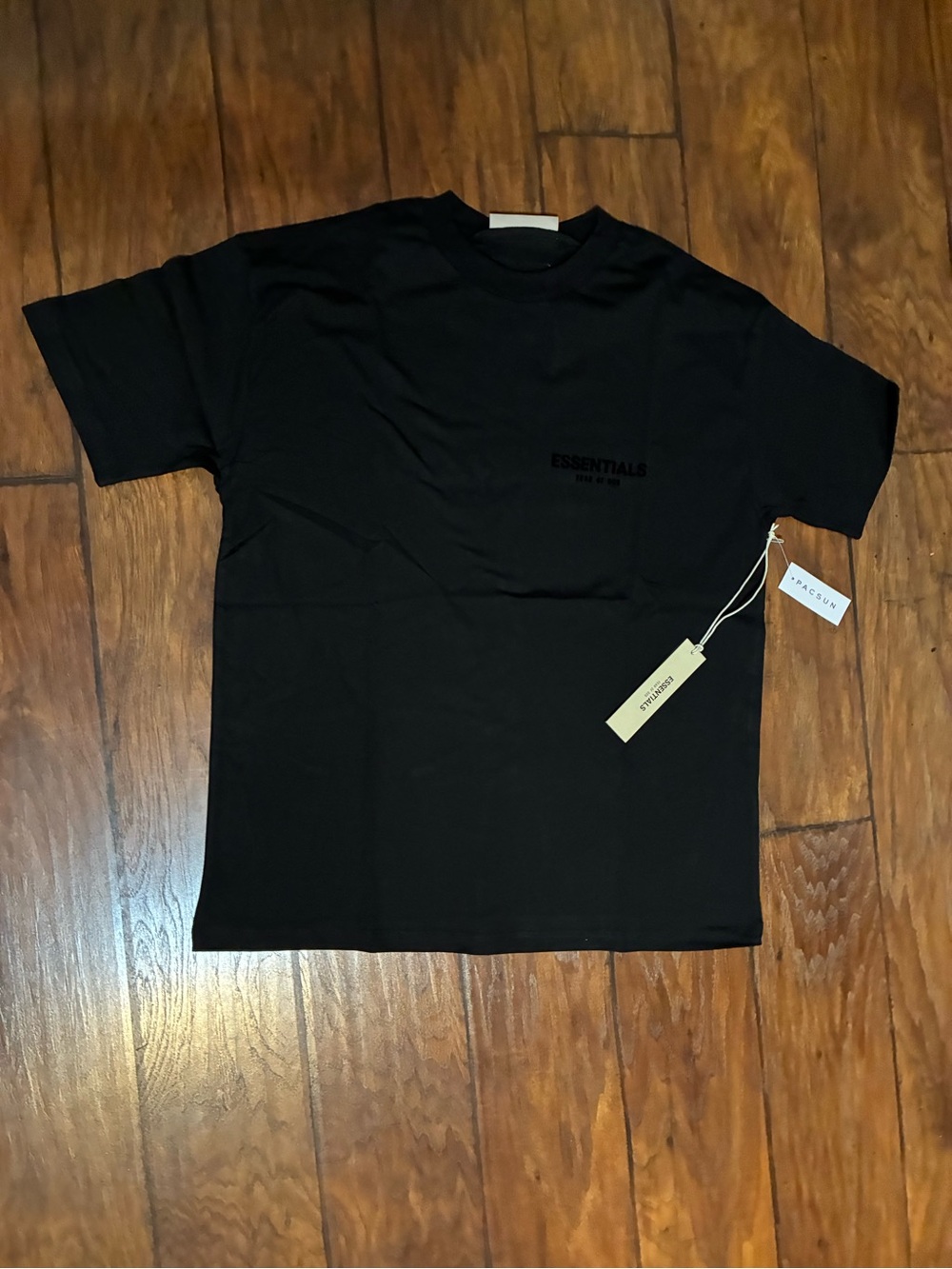 Essentials Black Short Sleeve Logo Tee